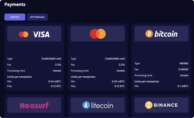 7bit deposit methods