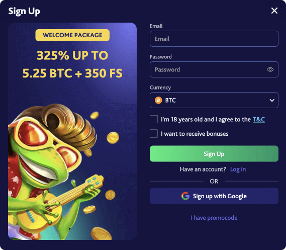 7bit Sign Up button